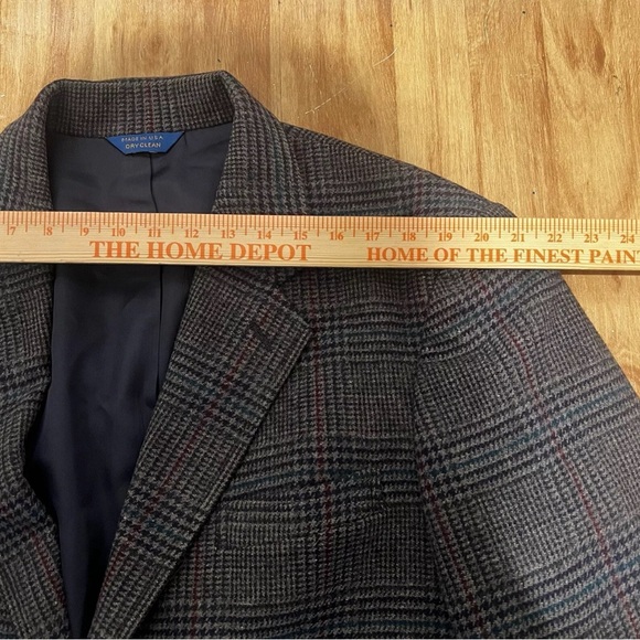 Vintage Pendleton Blazer Mens 44R Gray Tweed Suit Jacket Coat Made In USA - Picture 8 of 10